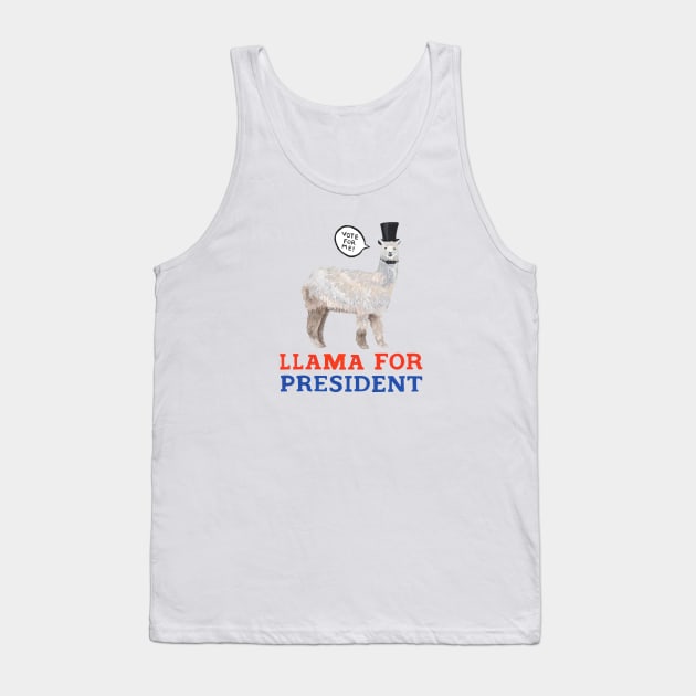 Llama for President Tank Top by Das Brooklyn